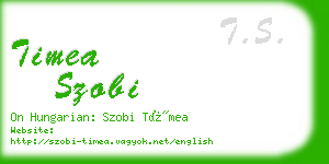 timea szobi business card